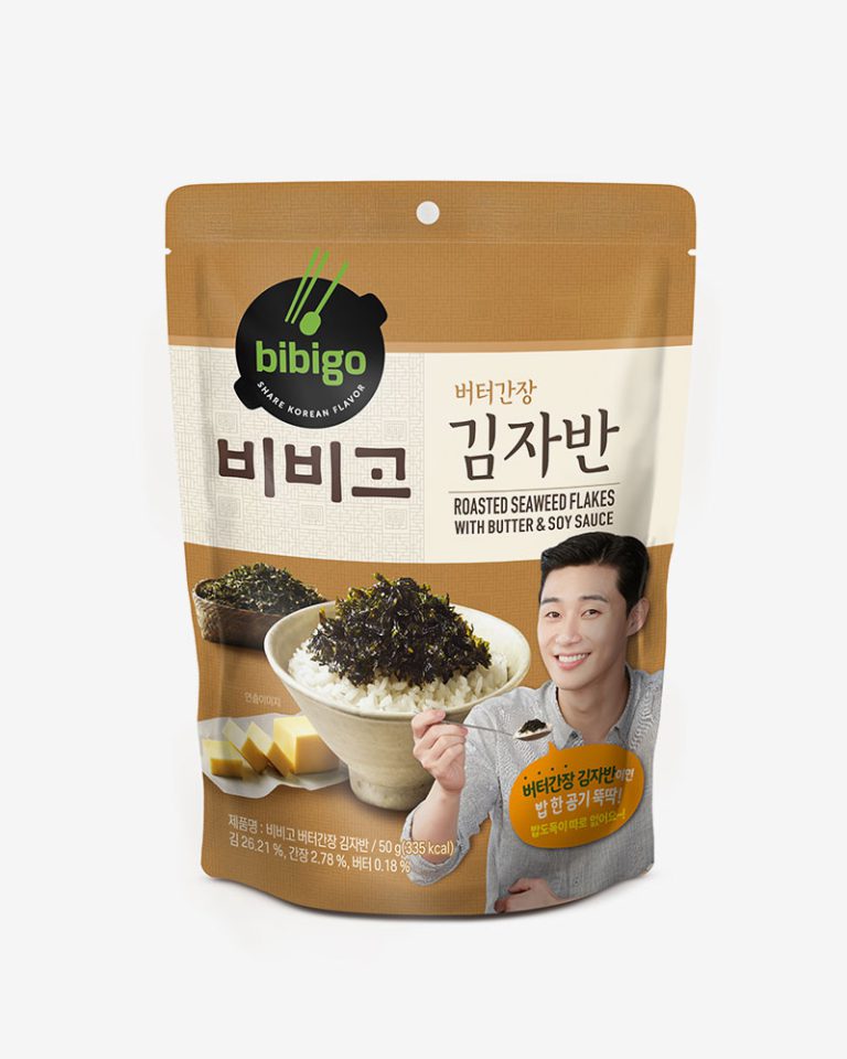 bibigo ROASTED & SEASONED SEAWEED - BUTTERED SOY SAUCE FLAVOUR 50G ...